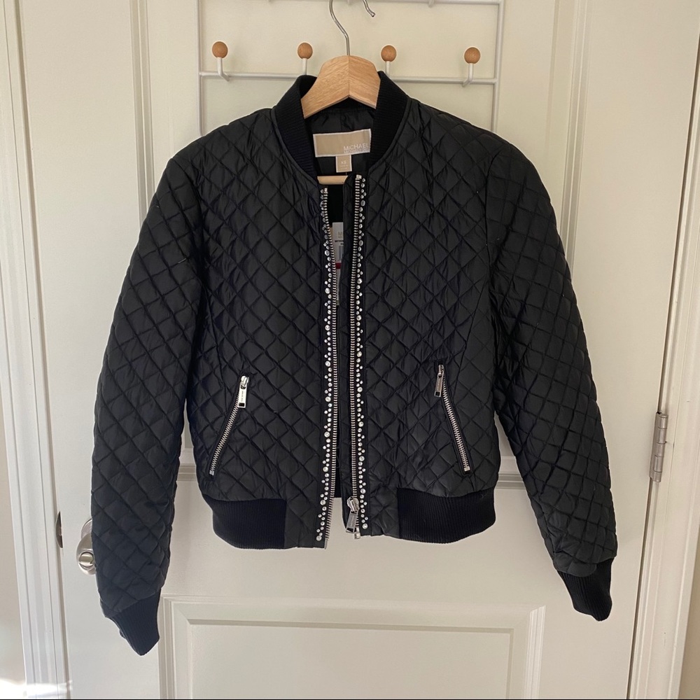 NWT Michael Kors Studded Bomber Jacket